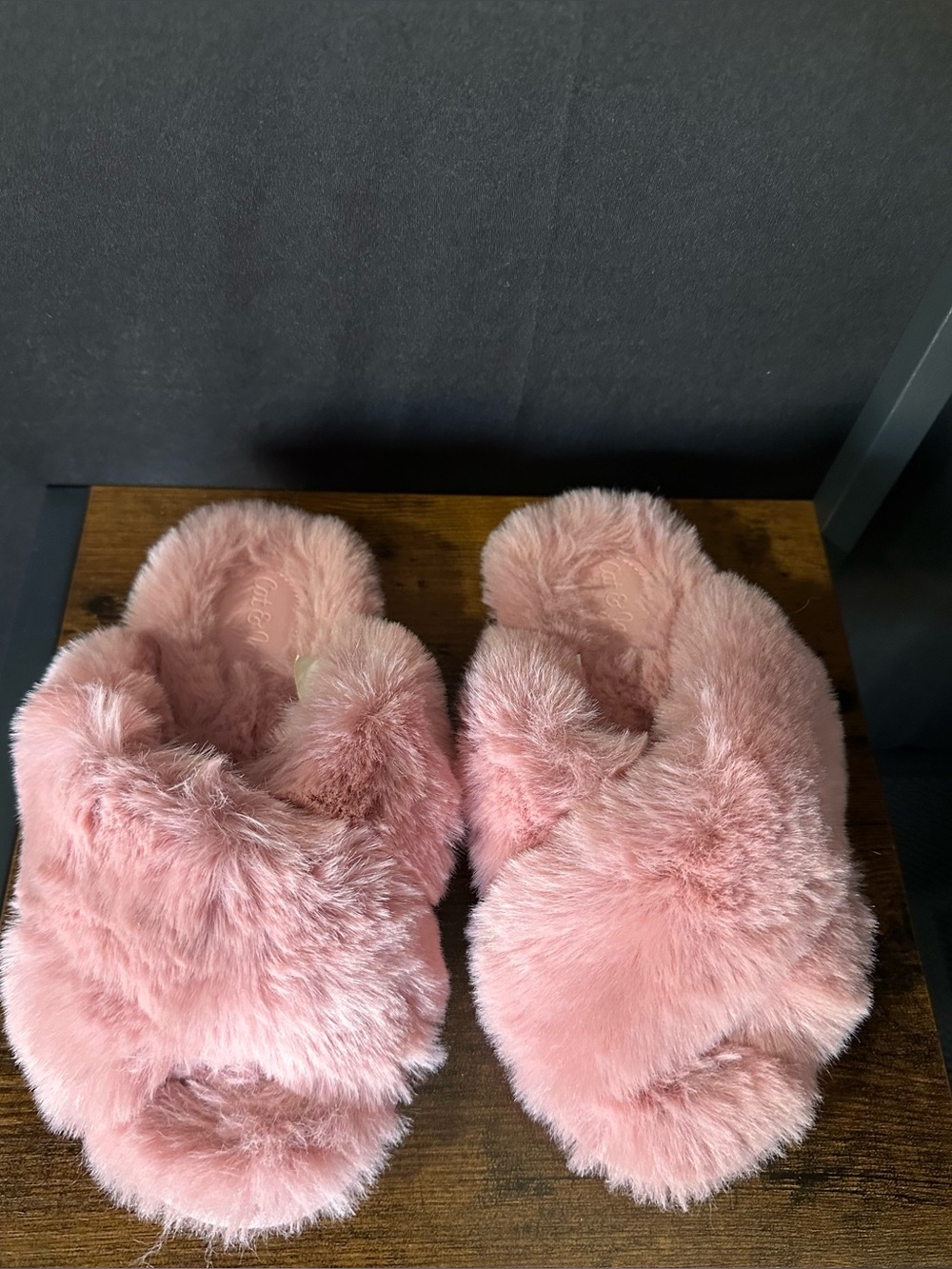 Plush Furry Slide Slippers from Cat & Jack